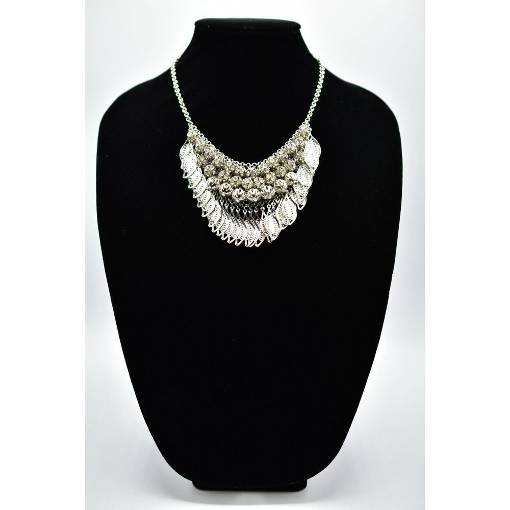 Statement Necklace Collar Sparkling Rhinestone Cr… - image 2